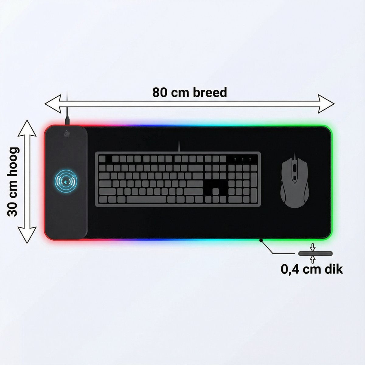 RGB draadloze oplaadmat