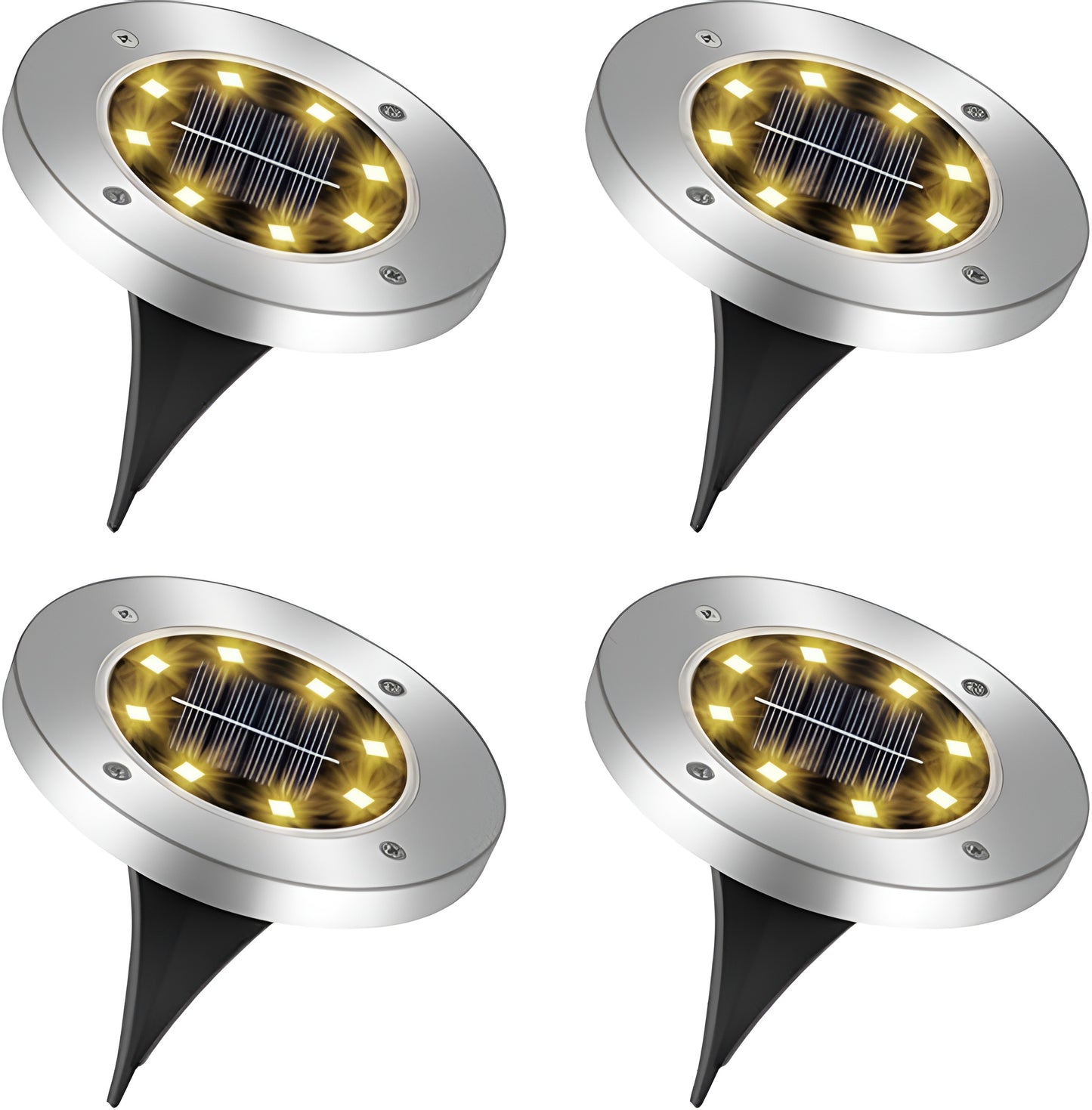 Solar grondlampen – Warm wit – 4 stuks
