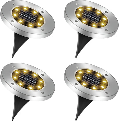 Solar grondlampen – Warm wit – 4 stuks