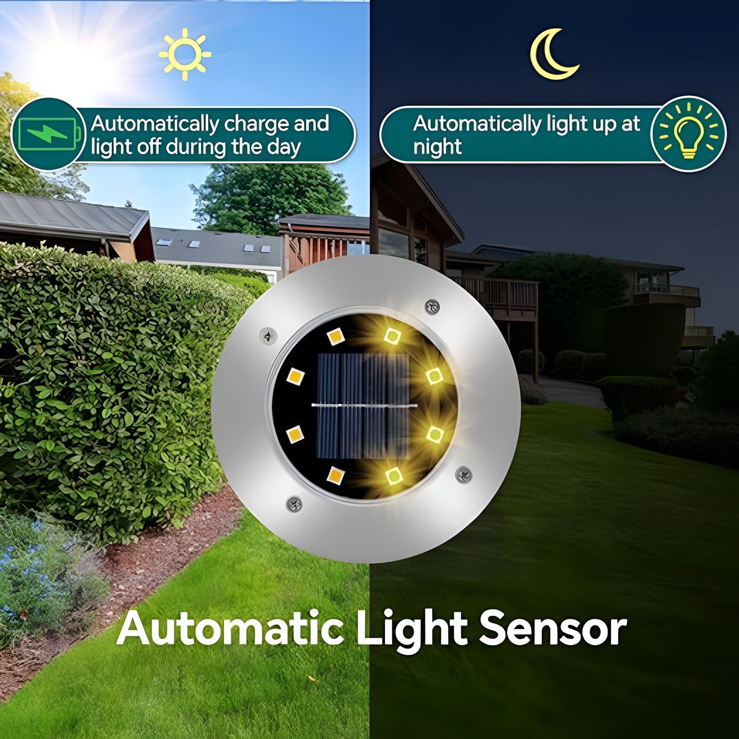 Solar grondlampen – Warm wit – 4 stuks