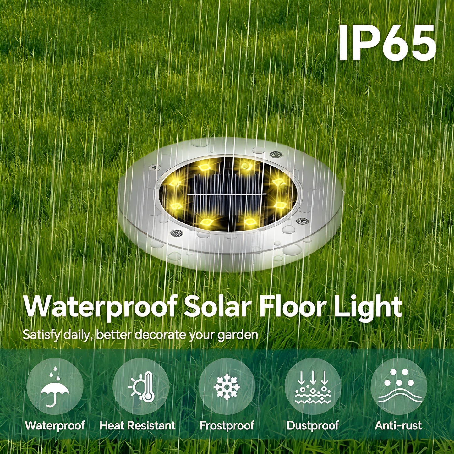 Solar grondlampen – Warm wit – 4 stuks