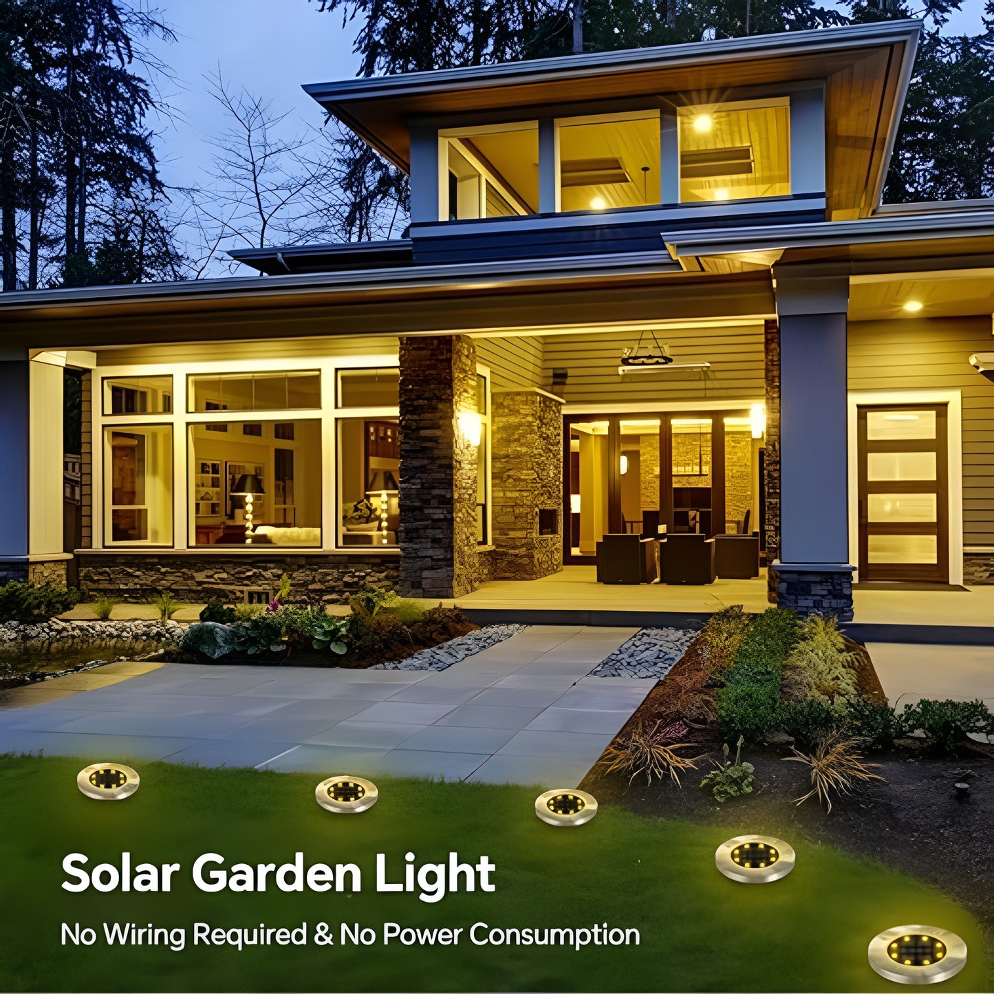 Solar grondlampen – Warm wit – 4 stuks