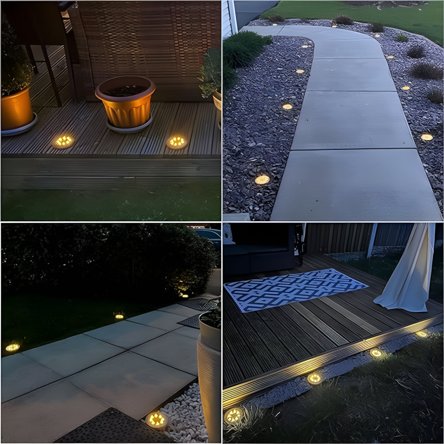 Solar grondlampen – Warm wit – 4 stuks